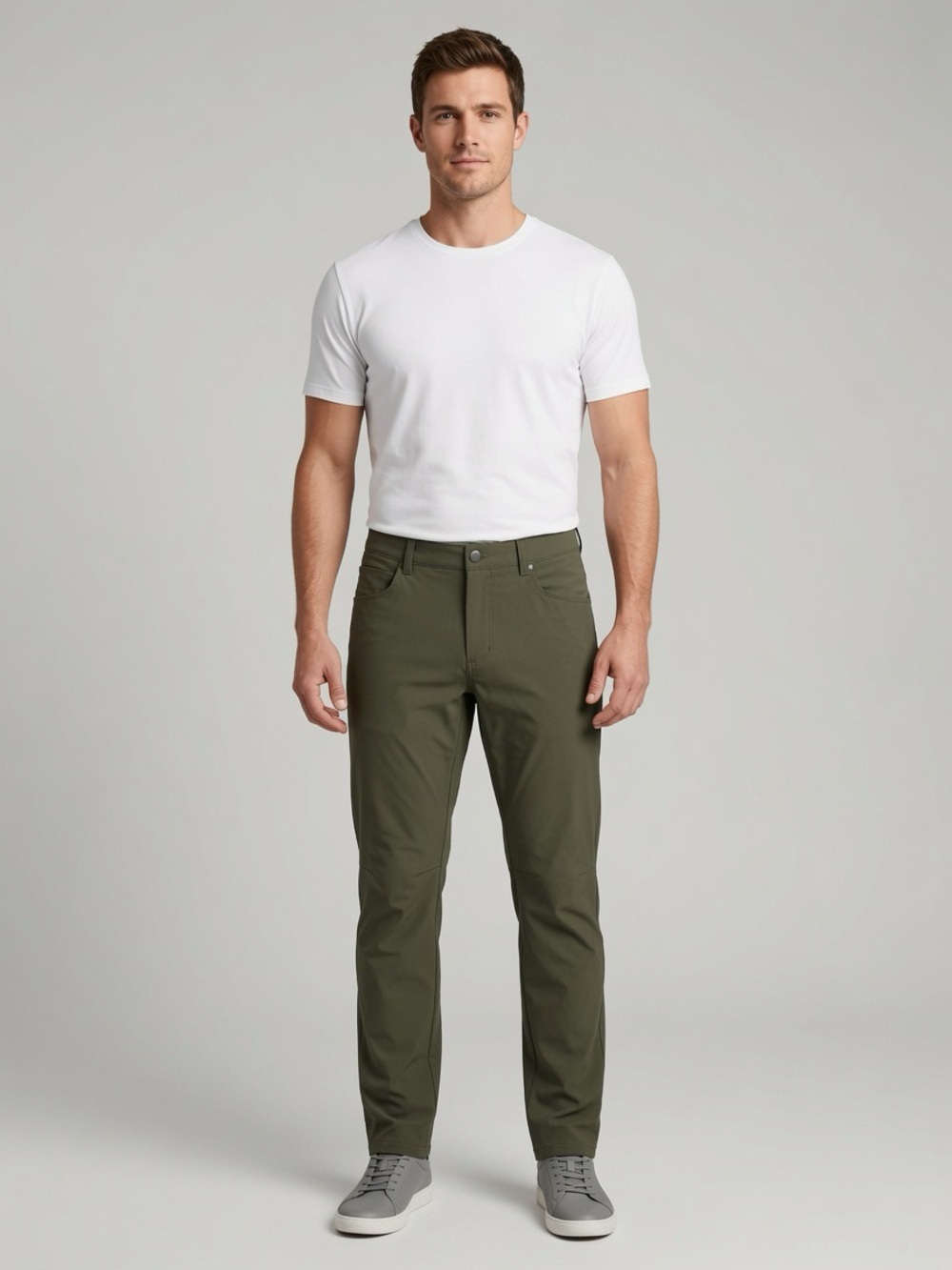 Eddie Bauer Men’s MR The Switch 5‑Pocket Pants NWT 34x32 Dark Thyme